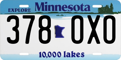 MN license plate 378OXO