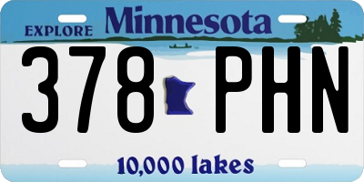 MN license plate 378PHN