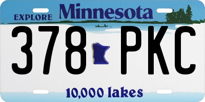 MN license plate 378PKC