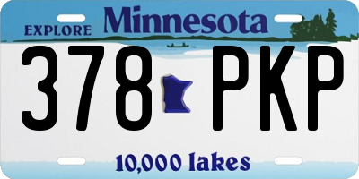 MN license plate 378PKP