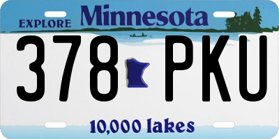 MN license plate 378PKU