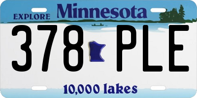 MN license plate 378PLE
