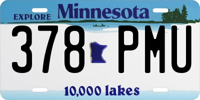 MN license plate 378PMU