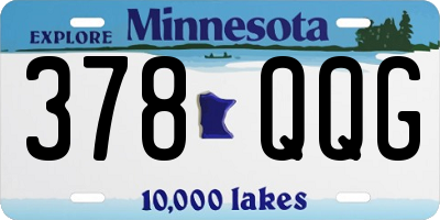 MN license plate 378QQG