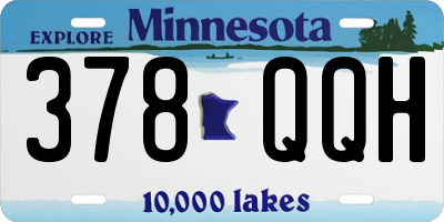MN license plate 378QQH