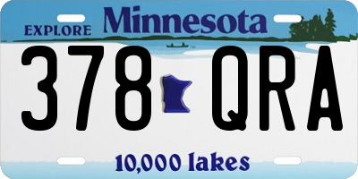 MN license plate 378QRA