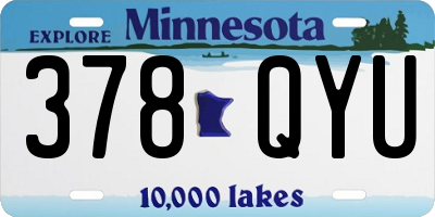 MN license plate 378QYU