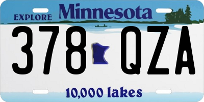 MN license plate 378QZA