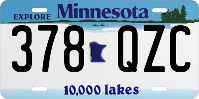 MN license plate 378QZC