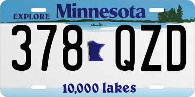 MN license plate 378QZD