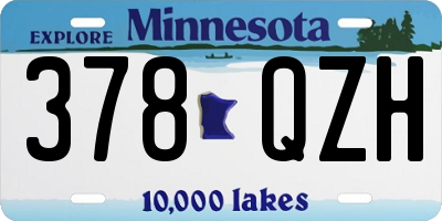 MN license plate 378QZH