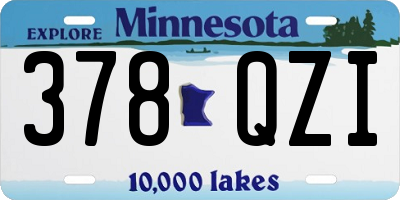 MN license plate 378QZI
