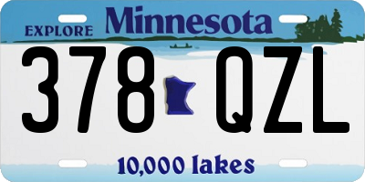 MN license plate 378QZL