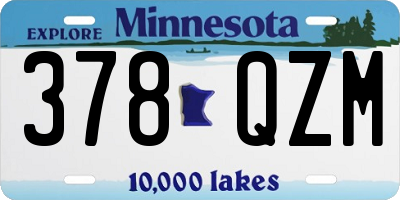 MN license plate 378QZM