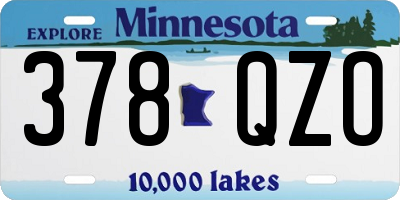 MN license plate 378QZO