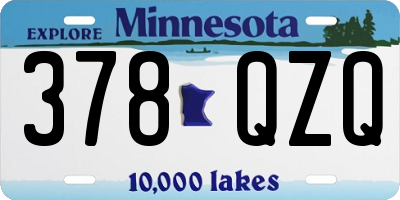 MN license plate 378QZQ