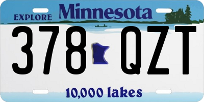 MN license plate 378QZT