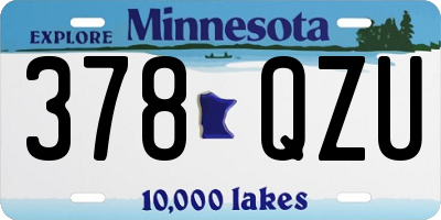 MN license plate 378QZU