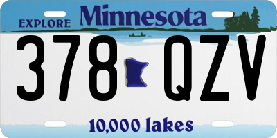 MN license plate 378QZV
