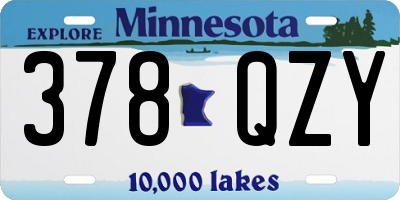 MN license plate 378QZY