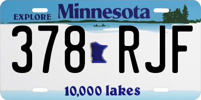 MN license plate 378RJF
