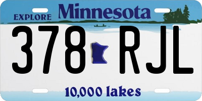 MN license plate 378RJL