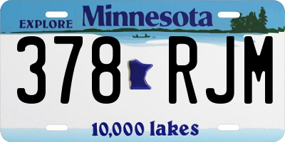 MN license plate 378RJM