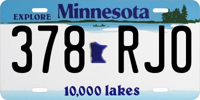 MN license plate 378RJO