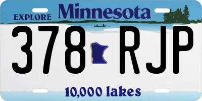 MN license plate 378RJP