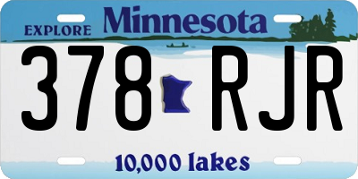 MN license plate 378RJR