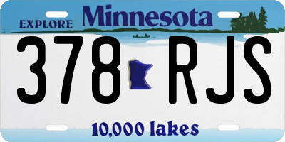 MN license plate 378RJS