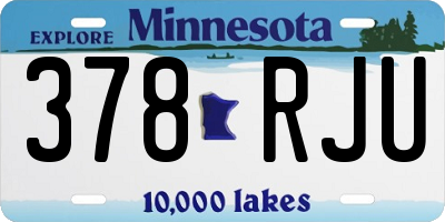 MN license plate 378RJU