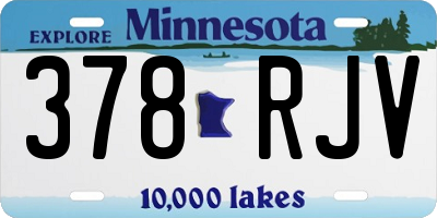 MN license plate 378RJV