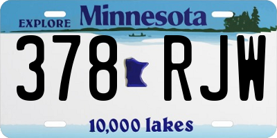MN license plate 378RJW