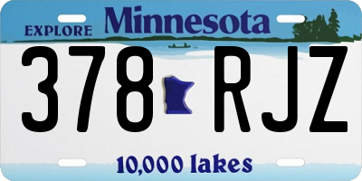 MN license plate 378RJZ