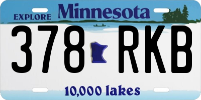 MN license plate 378RKB