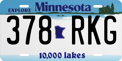 MN license plate 378RKG