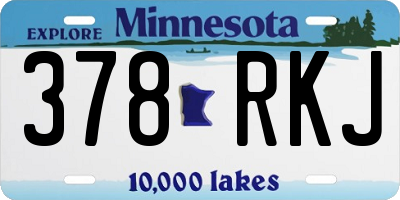 MN license plate 378RKJ
