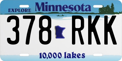 MN license plate 378RKK