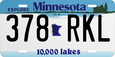 MN license plate 378RKL