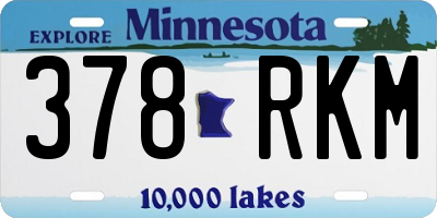 MN license plate 378RKM
