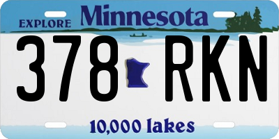 MN license plate 378RKN