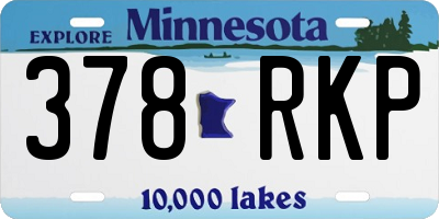MN license plate 378RKP