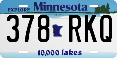 MN license plate 378RKQ