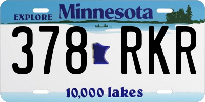 MN license plate 378RKR