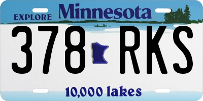 MN license plate 378RKS
