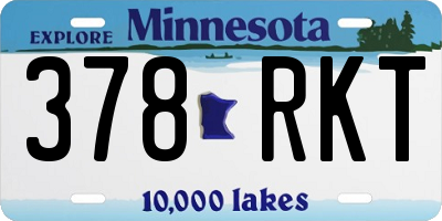 MN license plate 378RKT