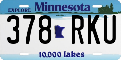 MN license plate 378RKU