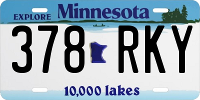 MN license plate 378RKY