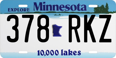MN license plate 378RKZ